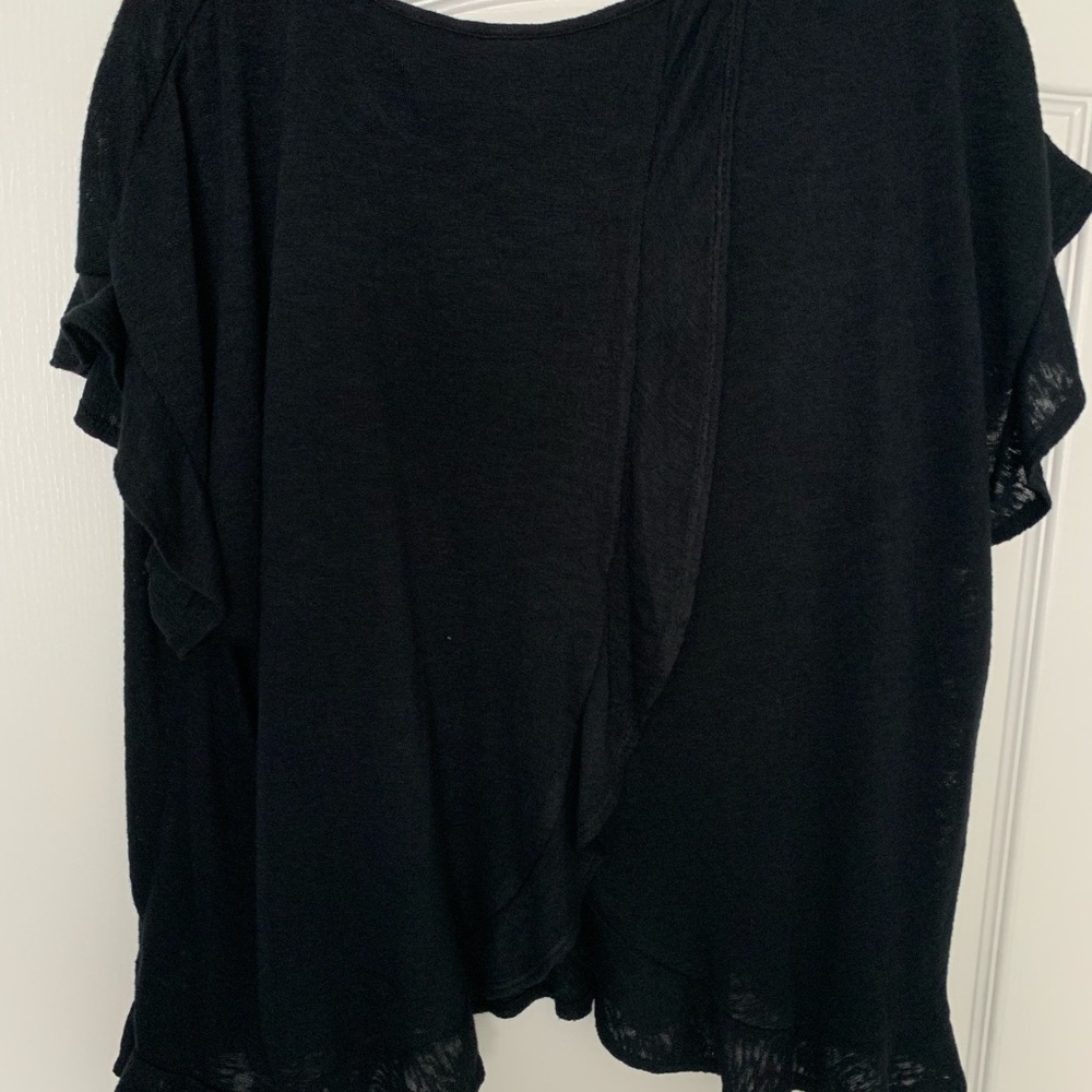 BLACK TOP WITH RUFFLES - Picture 2 of 2